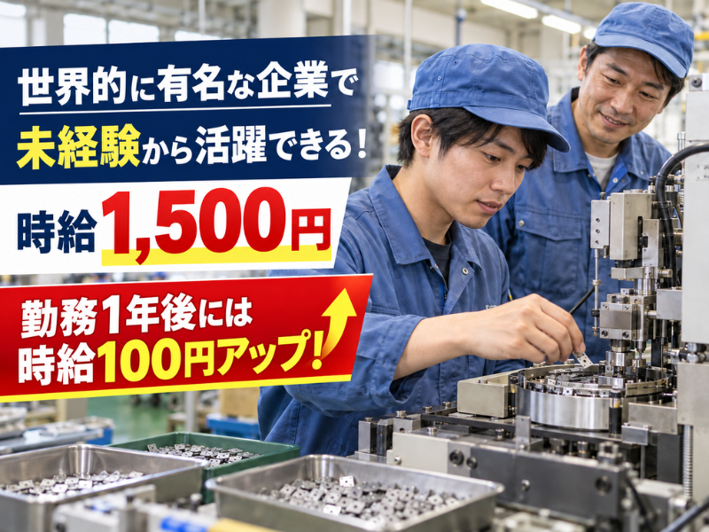 【埼玉県狭山市】時計部品の製造・機械オペレーター｜未経験歓迎｜3交替制｜土日祝休み✨